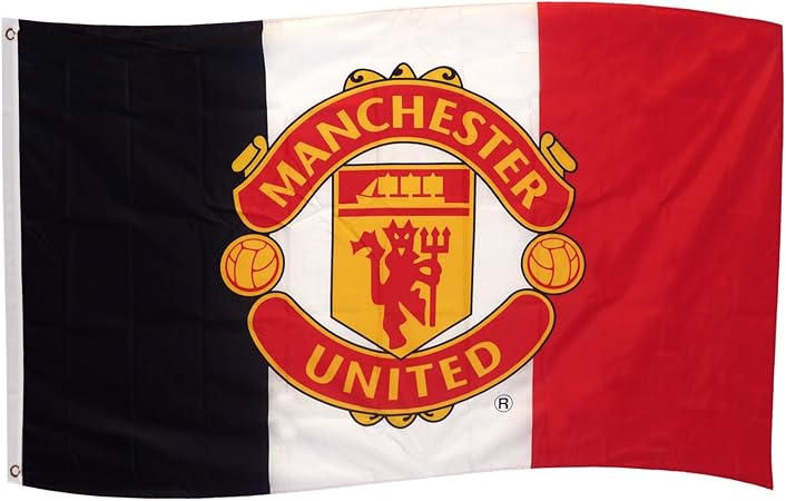 Amazon Com Manchester United F C Flag Tri Color Outdoor Banners Sports Outdoors