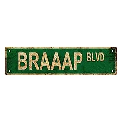 BRAAAP BLVD Vintage Metal Tin Sign, Street