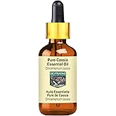 Devprayag Cassia Essential Oil (Cinnamomum Cassia) with Glass Dropper | Pure | Non-Sticky | Non-Greasy | Lightweight | Men & Women | All Skin Types | Steam Distilled 5ml (0.16 oz)