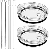 20 oz Spill Proof Lid With Straw,Replacement Straw Lids Compatible for YETI Rambler 16 oz Pint, 20 oz Tumbler, 24 oz Mug, 25 oz Mug, BPA Free and Shatter-proof Travel Straw Top Lids Cover