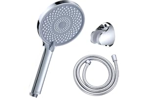 ZFULVO Rv Shower Head, 3 Mode Camping Shower Head, Classic Supercharged Shower Head with Stand and 60-inch Hose for RV, Camper, Van, Travel Trailer, Motorhome and Boat, Silver