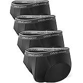 DAVID ARCHY Men's Underwear Briefs Rayon Made from Bamboo Wicking-Moisture Support Pouch Soft Underwear for Men 4 or 7 Pack