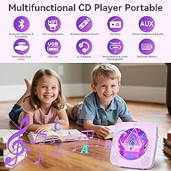 CD Player Portable Bluetooth Rechargeable: CD