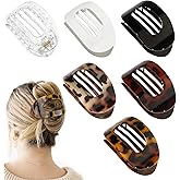 4" Large Round Flat Hair Clips for Women - Strong Hold Lay Down Claw Clamps Hair Barrettes Alligator Clip for Thick Thin Hair