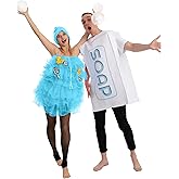 Spooktacular Creations Loofah and Soap Costume, Halloween Couples Costume for Adult for Halloween Cosplay Party
