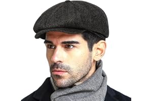 PANPACSIGHT Fashion Men’s Classic Newsboy Gatsby Hat Blend Wool Vintage Flat Ivy Cabbie Cap Boyfriend Gifts(Medium/Large/X-Large)