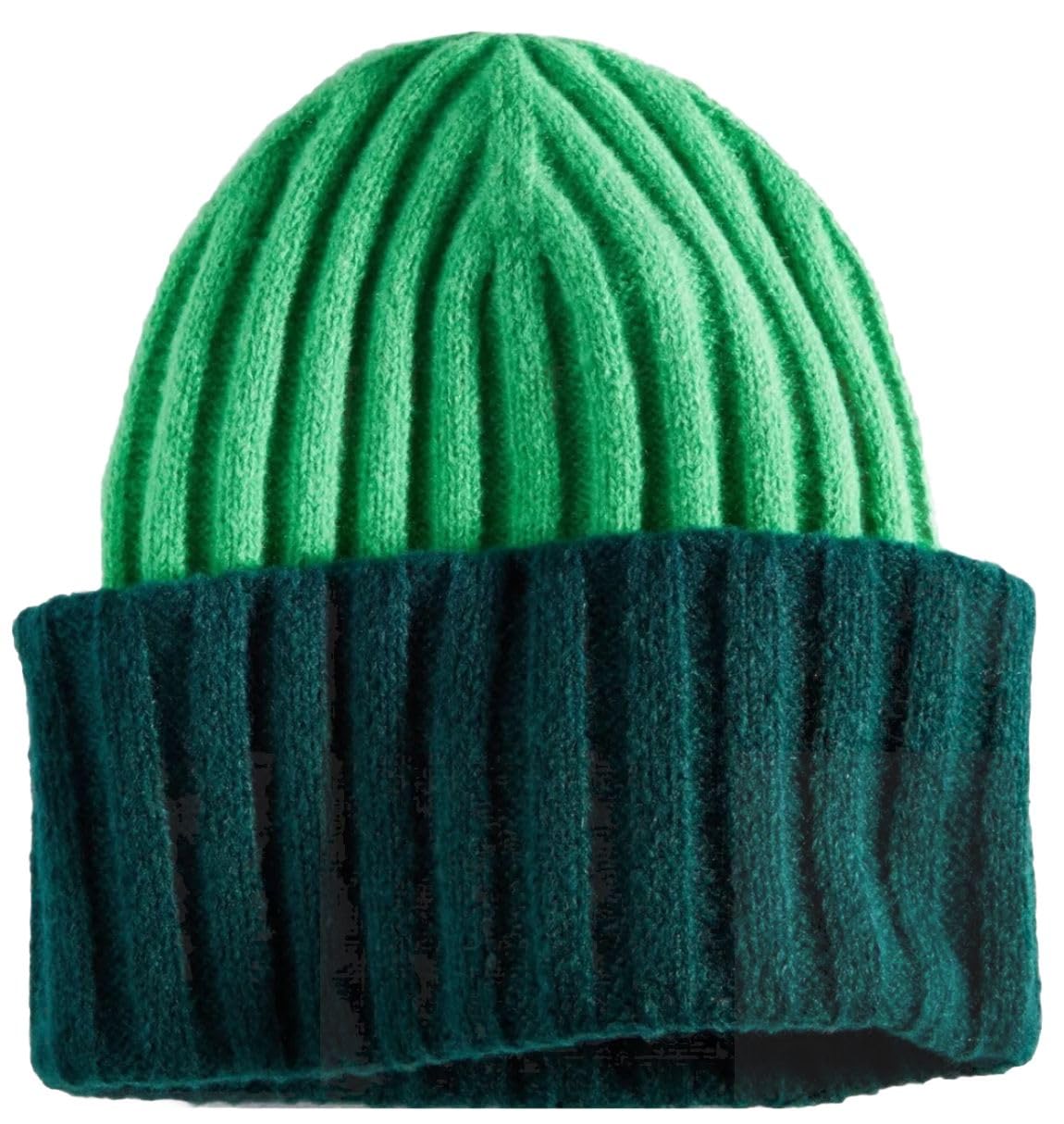 Photo 1 of On 34th Women's Wide-Ribbed Colorblocked Beanie Green