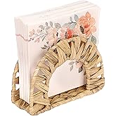 Sumnacon Napkin Holder-Water Hyacinth Kitchen Napkins Holder for Table Wicker Napkin Holder Stand for Paper Napkins Rustic Napkin Holders for Kitchen Dining Table Party Bar Restaurant Picnic RV Decor