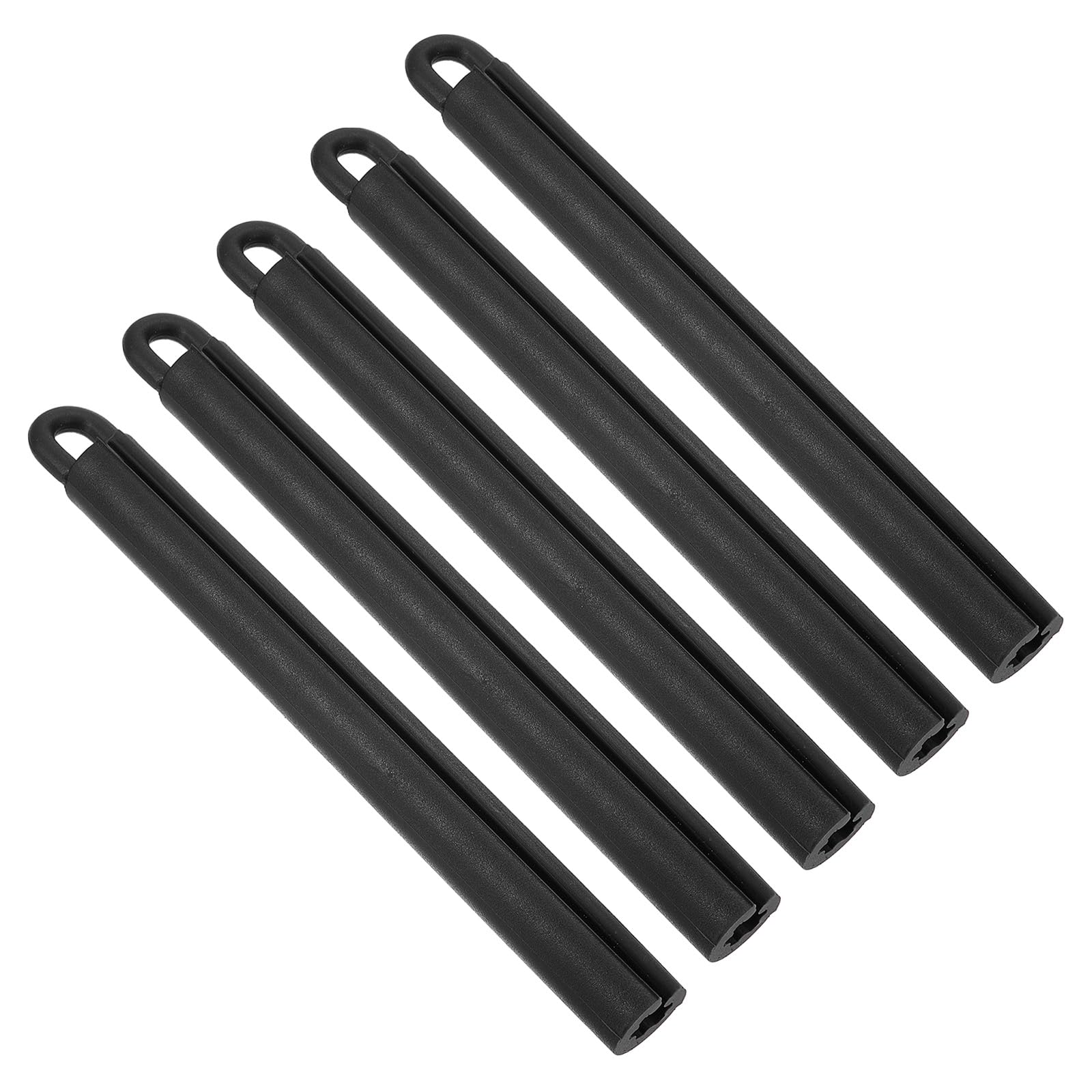 PATIKIL 7.5" Pool Cue Hanger, 5Pcs Snooker Billiard Table Cue Stick Rod Sleeve Hanging Tool Accessory, Black