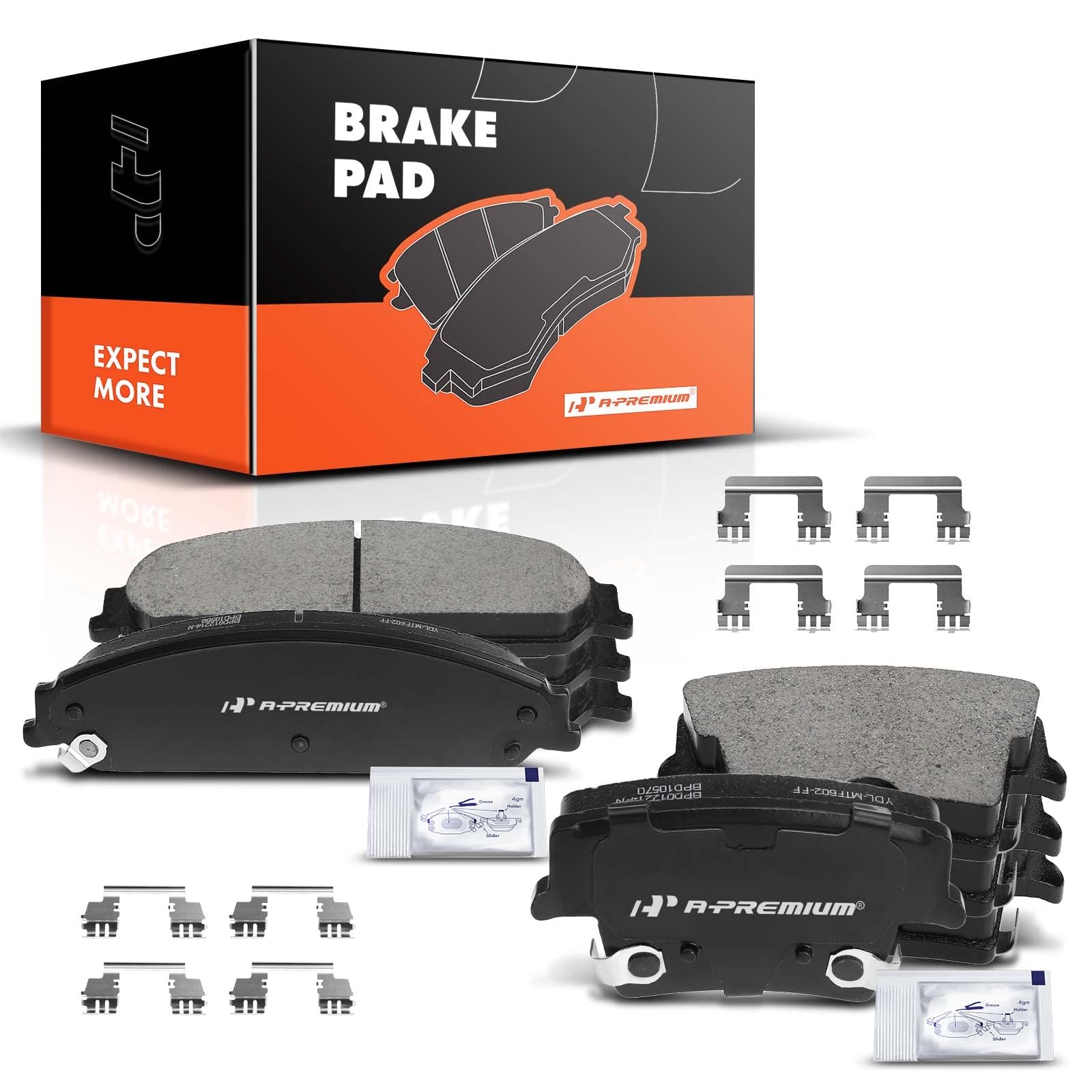 Photo 1 of A-Premium Front & Rear Ceramic Disc Brake Pads Set Compatible with Select Chrysler and Dodge Models - 300 2005-2020, Avenger 2014, Challenger 2009-2000, Charger 2006-2020, Magnum 2005-2008