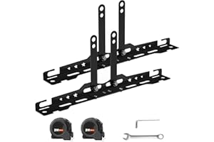 mocsenber Upgraded Wheel Alignment Tool with 2 Measuring Tapes, Upgraded Automotive Toe Alignment Tool for Home Use, Compatible with More Vehicle Models, Black, Toe Plates