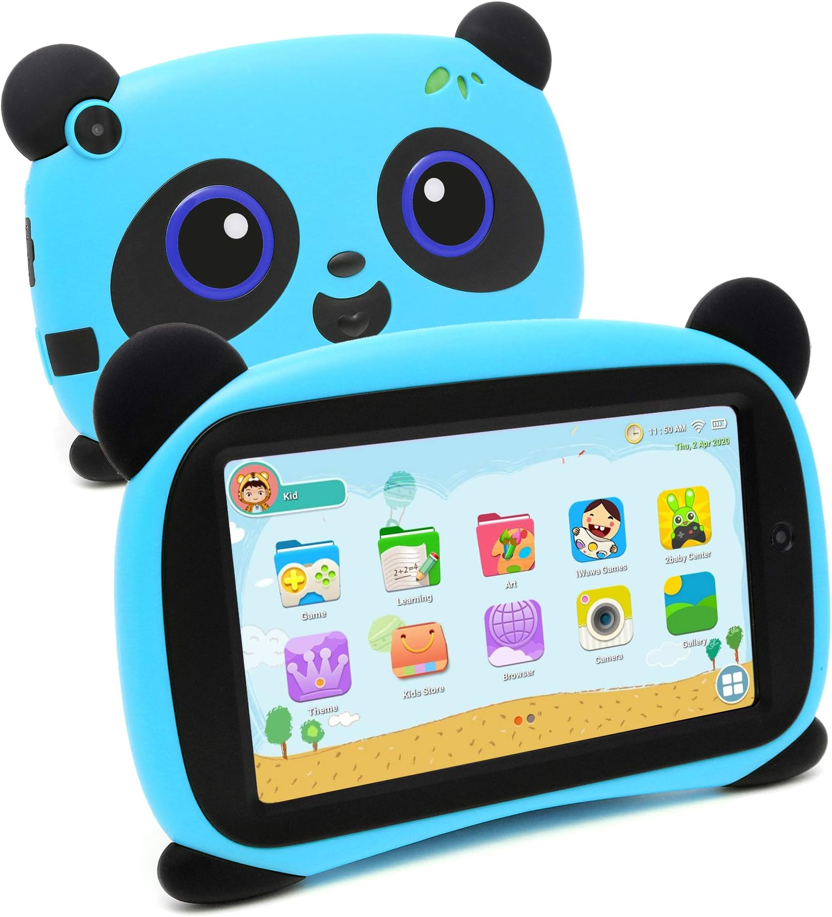 Panda 7 Kids Tablet - 7inch HD Display - Android 8.1 Tablet - 1GB RAM | 16GB ROM - Educational Games - Parental Controls - Juguetes para Niños | by Blue Beat Digital [Blue]