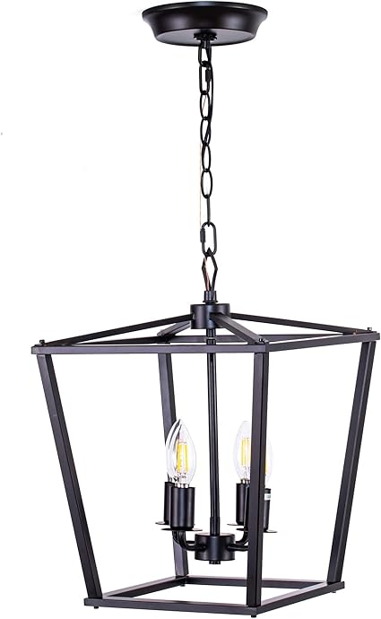 12 Bronze Lantern Pendant Light Vintage Kitchen Island Hanging