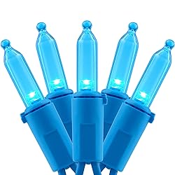 YULETIME 200 Blue LED Christmas Lights with Blue