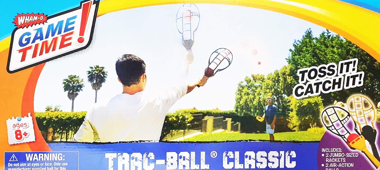 Trac Ball Racket Sports2Be Unisex’s Sunflex Wham-O Trac-Ball Classic Track, Black Yellow ...
