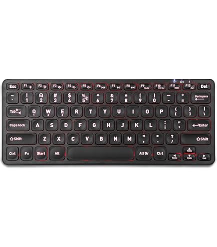 Teclado Silencioso Teclado Mini Inalámbrico Perixx - Retroiluminación Blanca, Teclas De Tijera, Batería Recargable Teclas Tijera Bajo Perfil