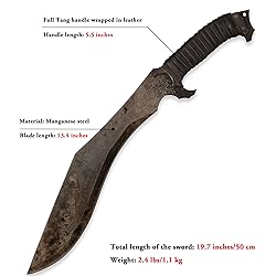 SV 0185 Handmade cast Manganese Steel 52HRC Machete