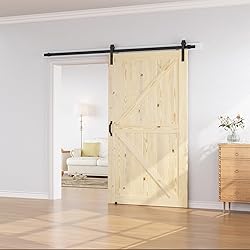 SMARTSTANDARD 42in x 84in Sliding Barn Door with