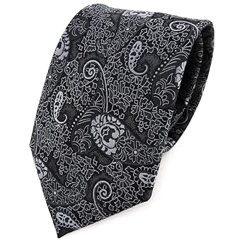 TigerTie Designer Krawatte in paisley muster - Krawatte Klassischer Schnitt