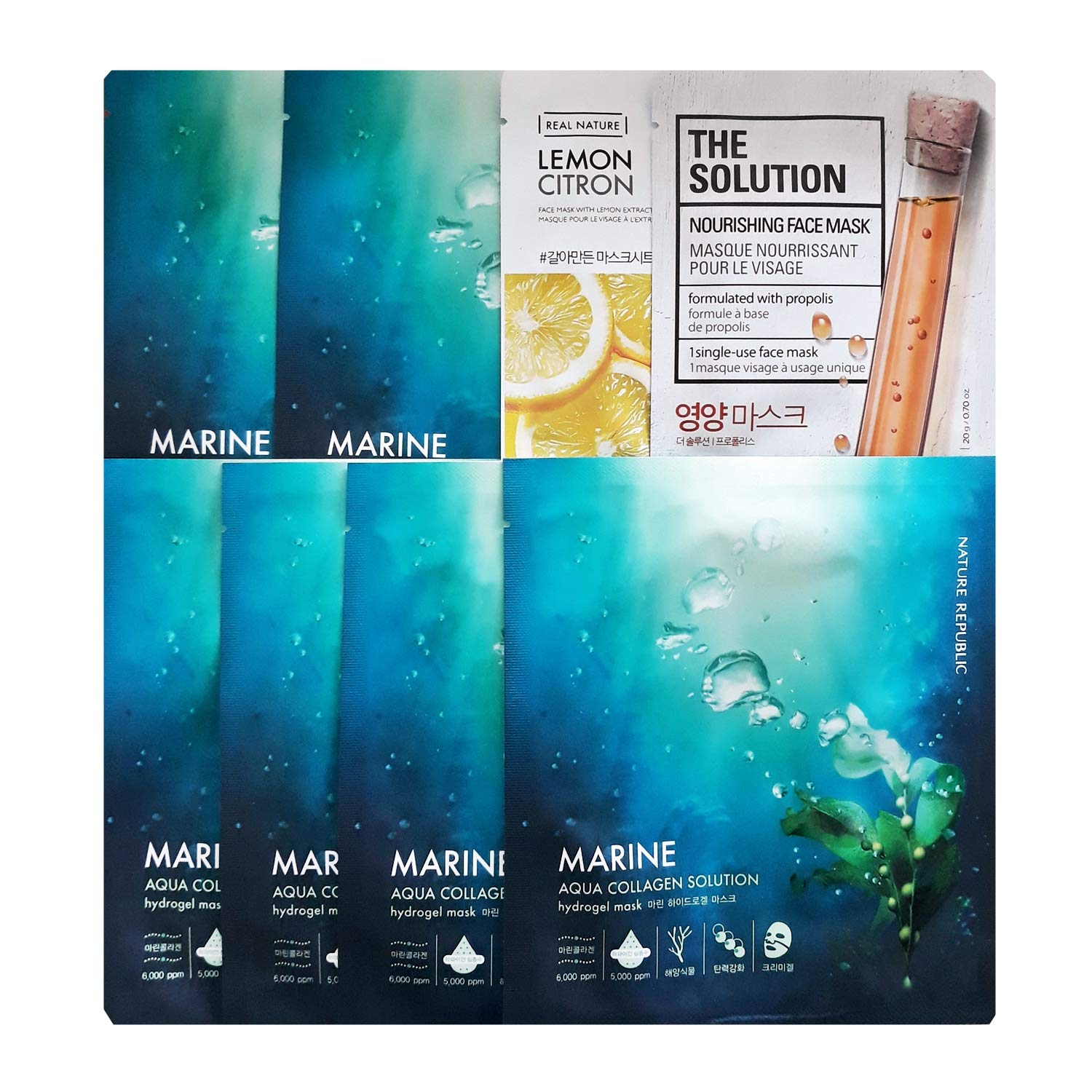 Nature Republic Aqua Collagen Solution Marine Hydrogel Mask 6pcs Original Korean Facial Mask Buy Online In Angola At Angola Desertcart Com Productid