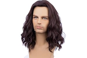 WAVELNM Boys Brown Wig Child Long Dark Brown Wigs for Boys Kids Curly Wavy Wig Kids Daily Party Halloween Synthetic Wigs