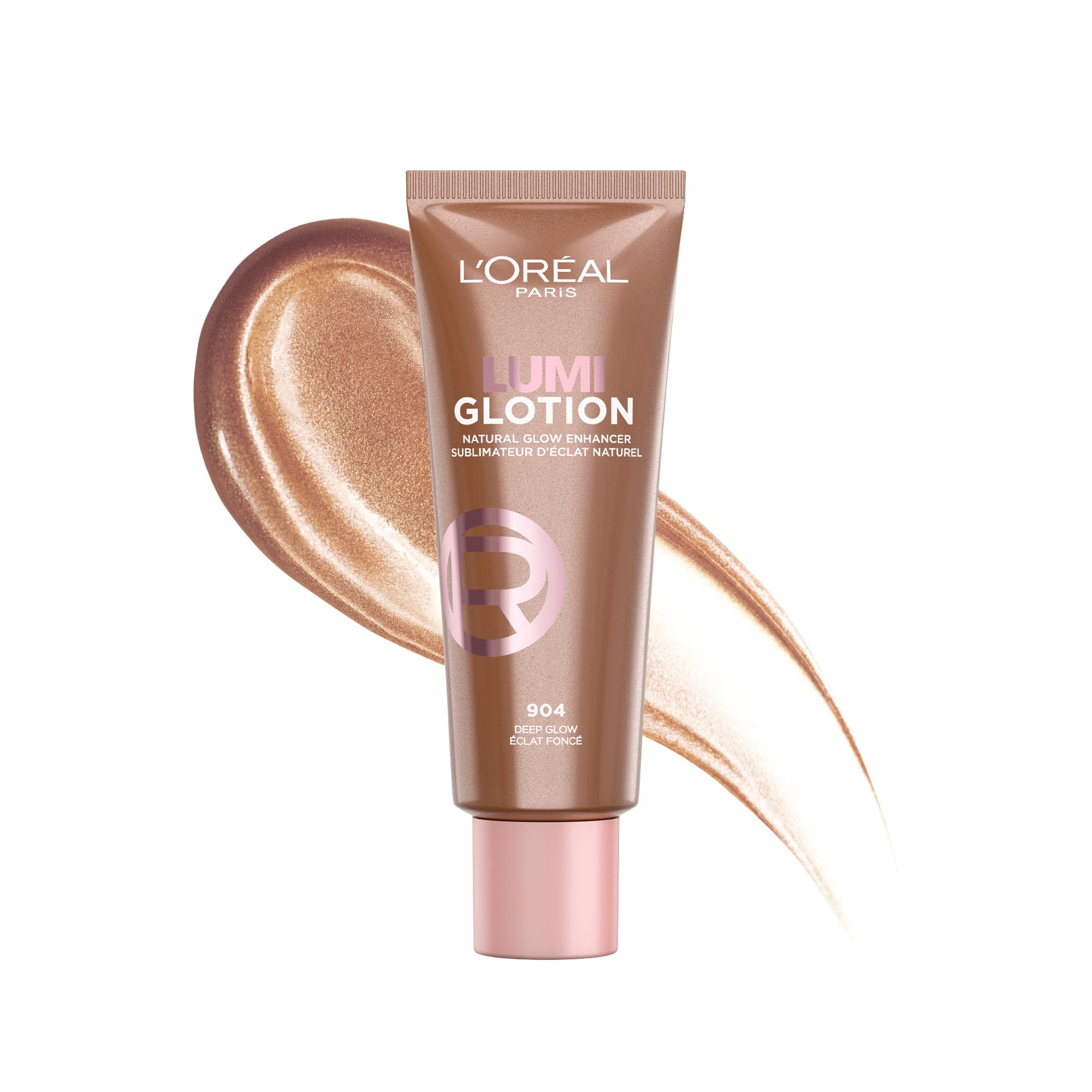 L'Oréal Paris Multi-Use Glow Enhancer, 24h Hydration with Shea Butter and Glycerin, for Face and Body, Paradise Lumi Glotion, Shade 904: Deep Glow, 40 ml