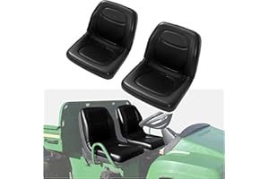 KUAFU Pair Tractor Black Seat Compatible with John Deere Gator 4X2HPX 4X4HPX XUV 620i XUV 850D 2PCS Plastic (PU)