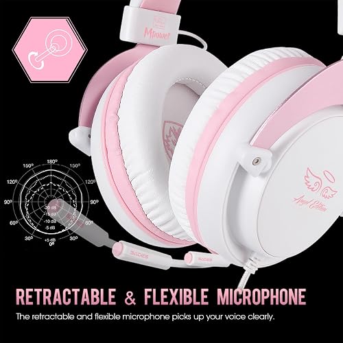 thumbnail image 2 of SoundPEATS Gaming Headset For PS4 PC Xbox One/S PS VITA, Separate Mic Over Ear Headphones With Stereo Surround Sound, 50mm Drivers, 3 RGB Colors, Bass Surround, Soft Memory Earmuffs For Laptop Mac 2 of 11