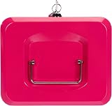 Pavo Premium 8-Inch Metal Cash Box Pink 20x16x9 cm with 2 Keys view 4