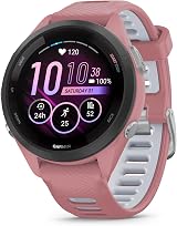 Garmin Forerunner 265S with Music 42mm AMOLED GPS Running Watch Pink