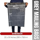 JeeJaan 10 Pcs Grey Postal Bags 22x30 in 560x762 mm Self-Seal Waterproof view 2