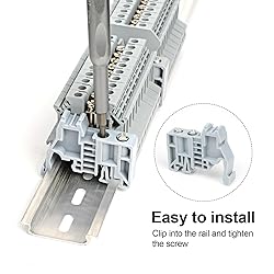 GUETNEU 30Pcs E/UK DIN Rail Terminal Blocks End