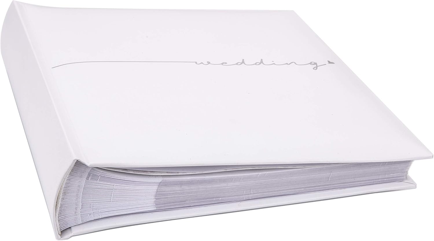 Kenro Fleur White Wedding Memo Photo Album for 200 Photos 6x4 Inch / 10x15cm - FLR201, Silver,white, 6 x 4 inches - Image 3