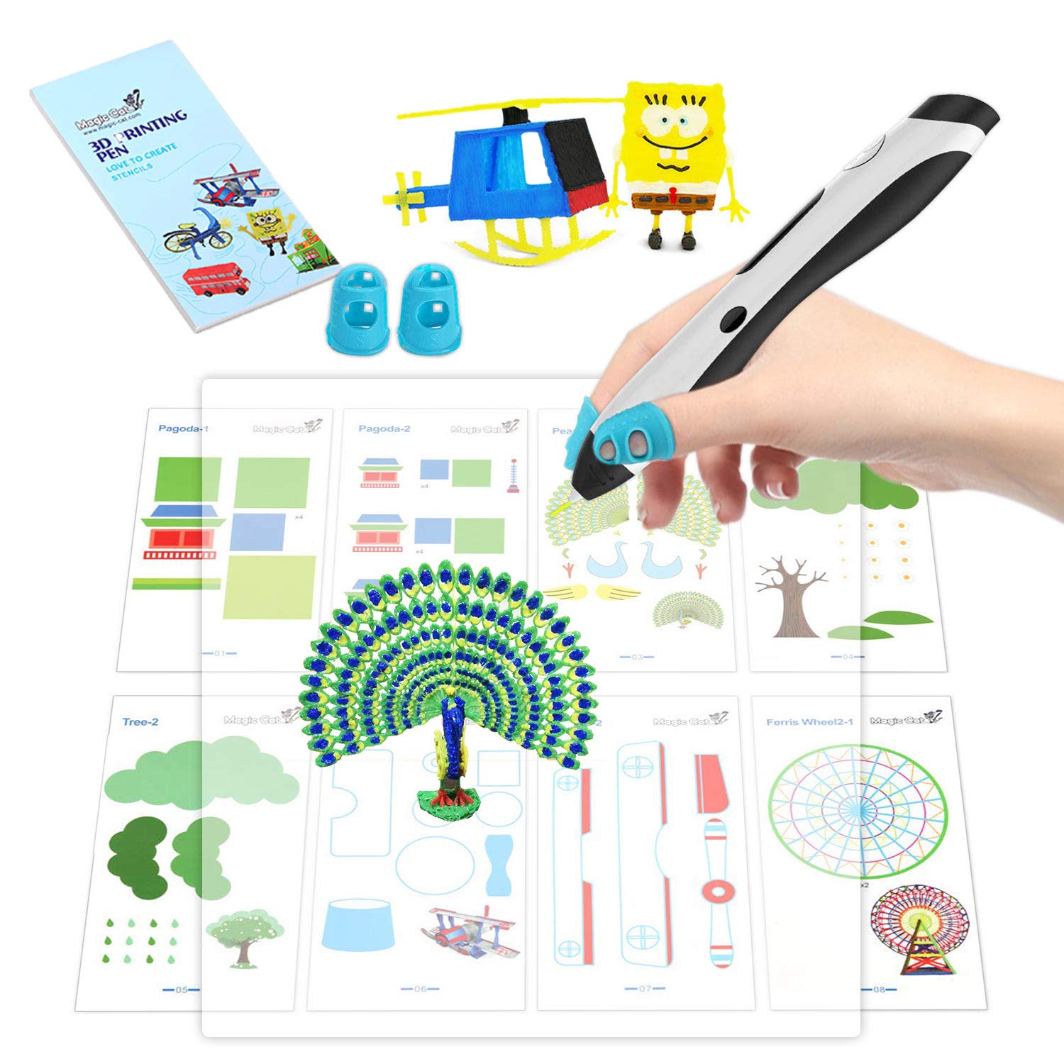 3D Printing Pen Mat, Silicone Design Mat with Basic