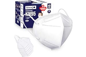 [40 PACK] 5-Ply Disposable Face Mask - Premium Material and Comfortable Fit for Safe and Effective Protection