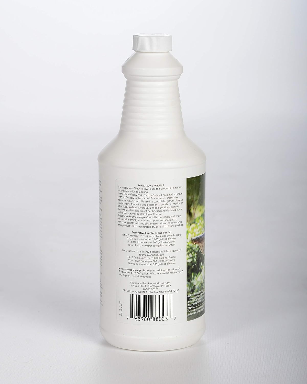 Fountain Algaecide and Clarifier, Formulated for Small Ponds, Water Features, 32oz : Garden & Outdoor
