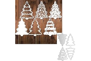 hinana 4pcs/Set Christmas Tree Metal Die Cuts,Merry Christmas Tree Cutting Dies Cut Stencils for DIY Scrapbooking Photo Decorative Embossing Paper Dies for Scrapbooking Card Making