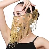 Belly Dance Face Veil India Dance Outfit Halloween Carnival Costumes Head Face Veil