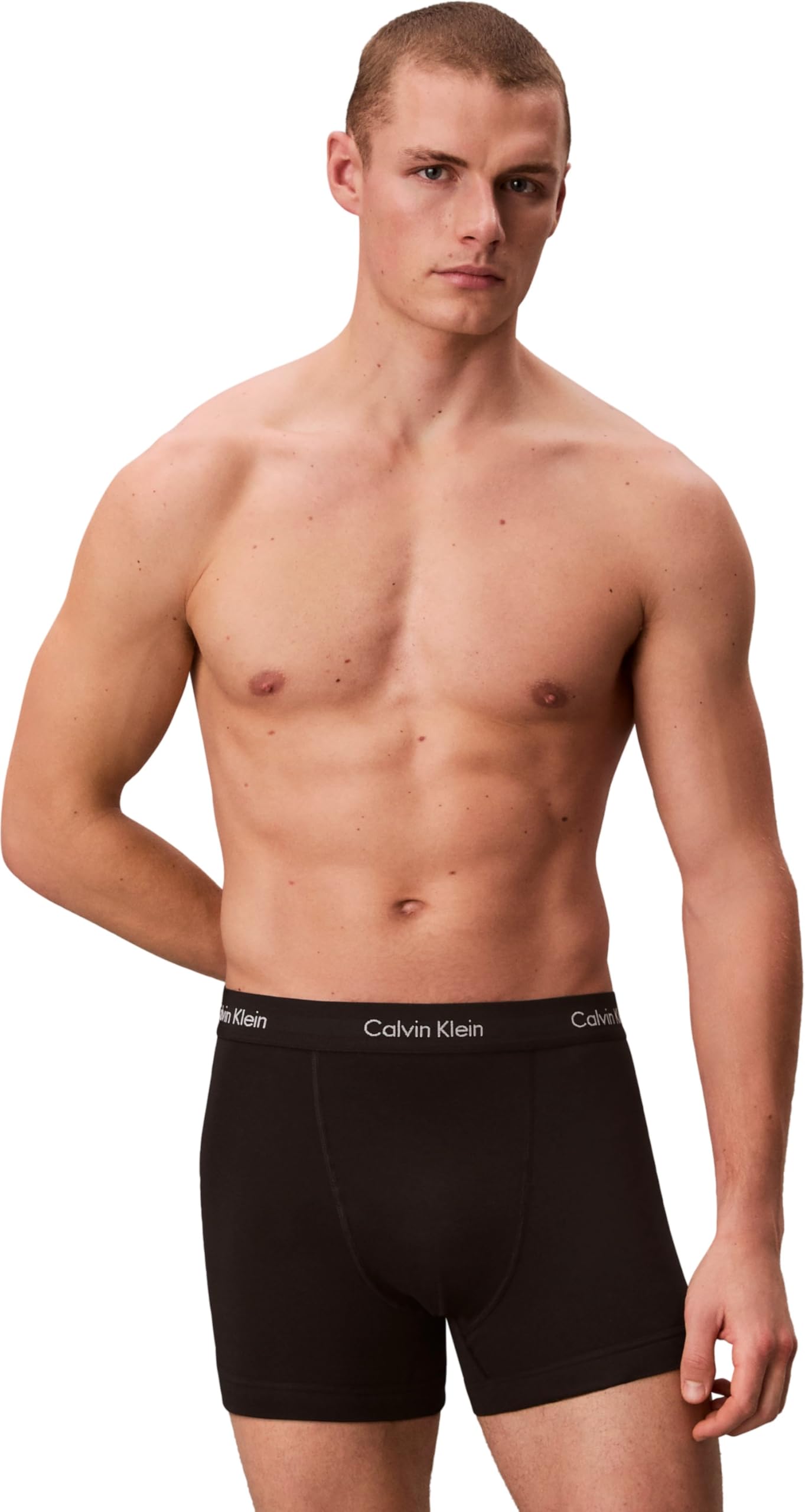Calvin Klein Herren 3er Pack Boxershorts Trunks Unterwäsche, Schwarz (Black W Black Wb), L 2