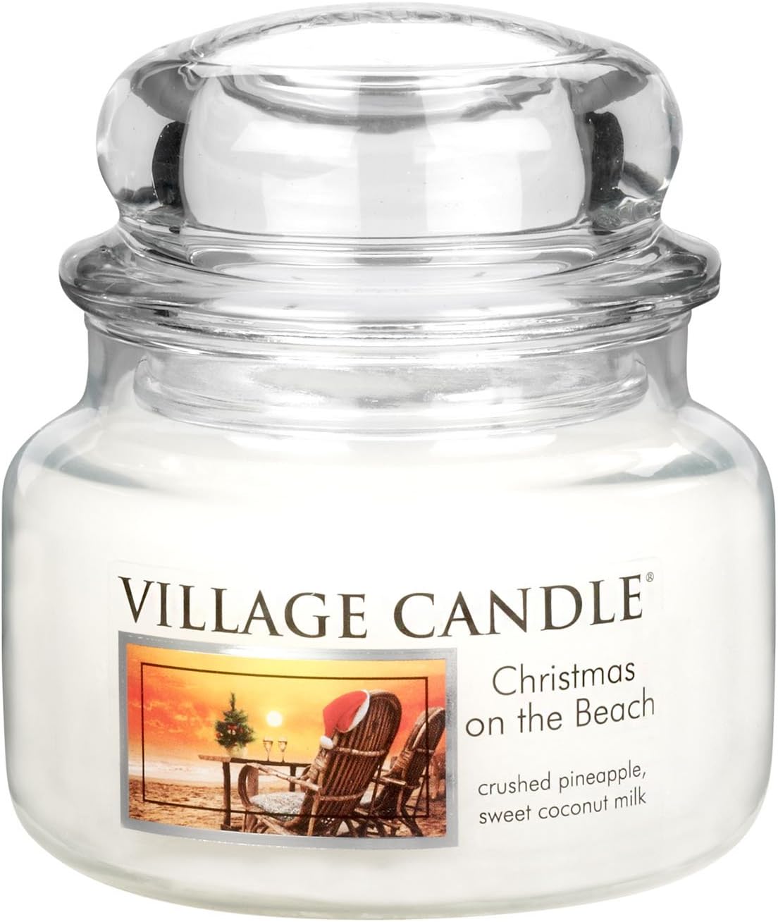 Amazon Com Village Candle Christmas On The Beach 11 Oz Glass Jar Scented Candle Small Home Kitchen