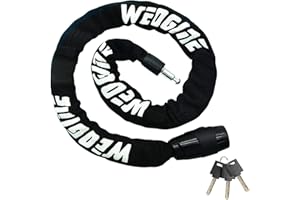 WEOGINE Bike Chain Lock, Heavy Duty Anti-Theft Bicycle Chain Lock, 2.72 Ft Security Bike Locks with 3 Keys, Waterproof Lock Chain for Bike, Bicycle, Scooter, Motorcycle, Door, Gate, Fence