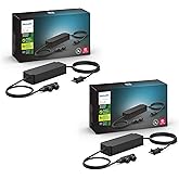 Philips Hue Outdoor 100W Power Supply Black - Connect Multiple Hue Outdoor Low Voltage Lights up to Total of 100W - 2 Pack - 