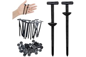 ZOYACREATE 50PCS Nylon Universal Cable Tie Buckle, Multifunctional T Zip Tie Rivets Zip Button for Car Daily Repair
