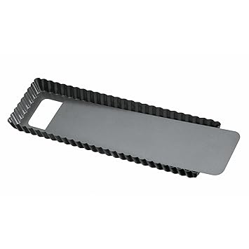 Kaiser La Forme Plus Quicheform, 35 x 13 cm, Obstkuchenform mit Hebeboden Wellenrand, antihaftbeschichtet, schnittfest