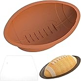 zxbaers 11 Inch Football Shape Cake Pan, Non-Stick Football Silicone Molds for Baking,3D Football Cake Mold with Scraper for Sports-Themed Party