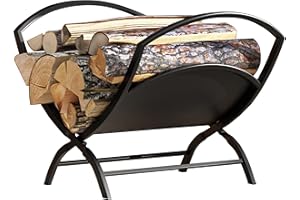 Fireplace Log Holder Folding Firewood Rack Indoor, Outdoor Firewood Rack,Stacking Rack,Storage Rack for Firewood by Fire Beauty