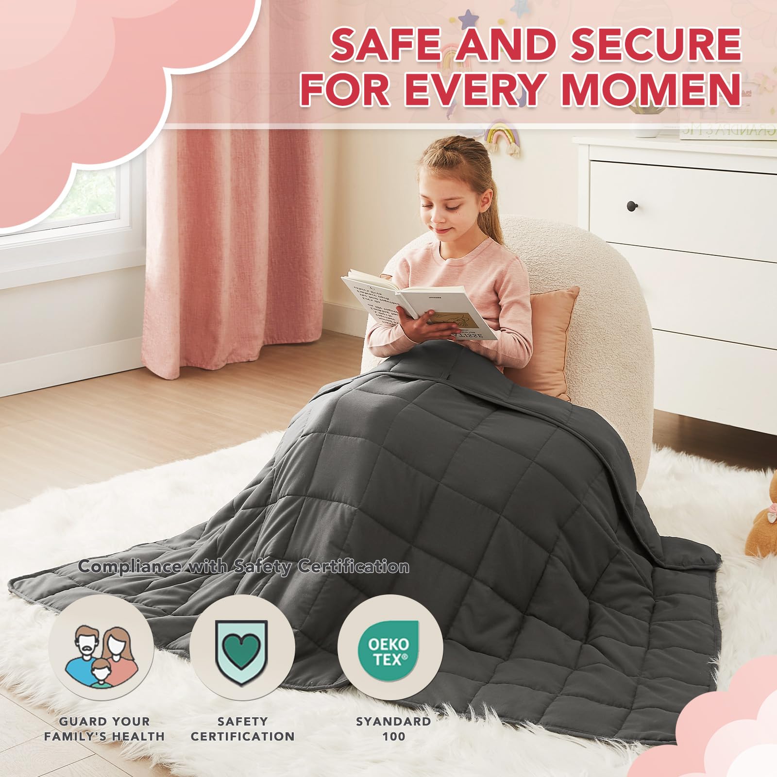CuteKing Weighted Blanket (7lbs, 40