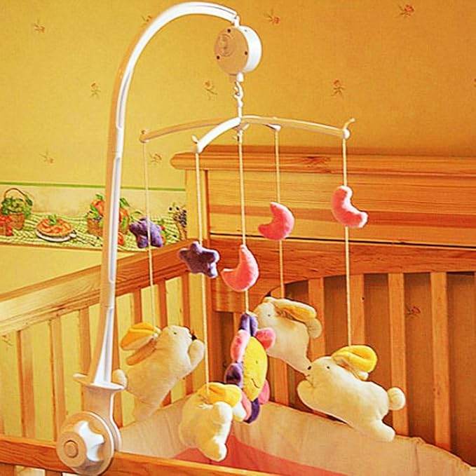 Boonor Support De Mobile Bebe Bras Portatif En Blanc Bras Potence Pour Mobile Musical Avec Croisillon Blanc Sans Boite A Musique Amazon Fr Jeux Et Jouets
