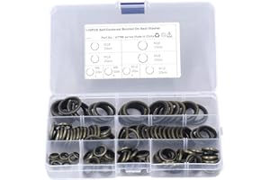 110 Pcs 8 Sizes Oil Seal Washer Automotive Drain Plug Gaskets Oil Crush Washers M6 M8 M10 M12 M14 M16 M18 M20