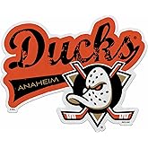 Rico Industries NHL Hockey Anaheim Ducks Distressed Shape Cut Pennant - Home and Living Room Décor - Soft Felt EZ to Hang